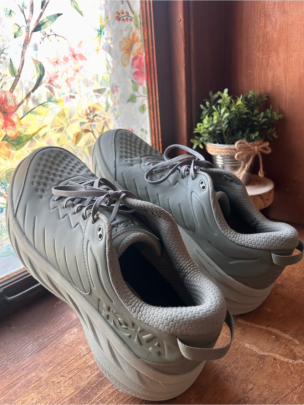 Hoka One One Men’s Size 15 Neutral Green Color Athletic Sneakers